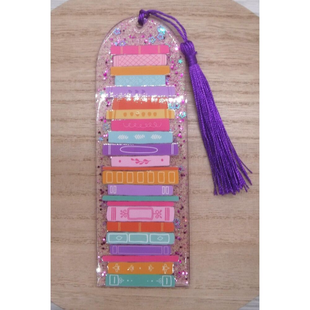 Bookmark w/ Purple Glitter